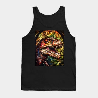 T-Rex dinosaur face Tank Top